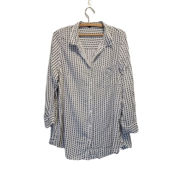 Velvet Heart Tops - Star Striped Rayon Blouse